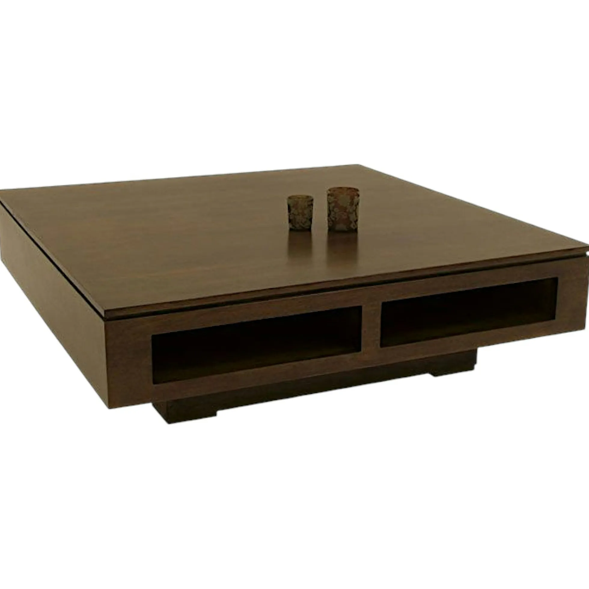 Table basse 1 niche hévéa 100X100cm HELENA