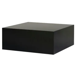 Table basse noire carrée roulettes invisibles MARFA