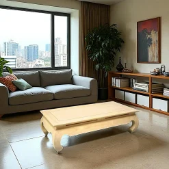 Table basse Opium hévéa 120x60x35cm MAORI