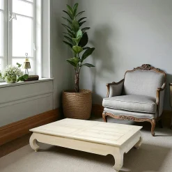 Table basse Opium hévéa 140x90x35cm MAORI
