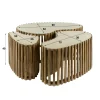 Table basse organique en bois et céramique (lot de 3) ASCOLI
