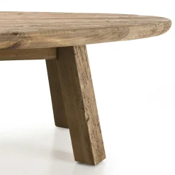 Table basse ovale en bois de pin recyclé DENVER