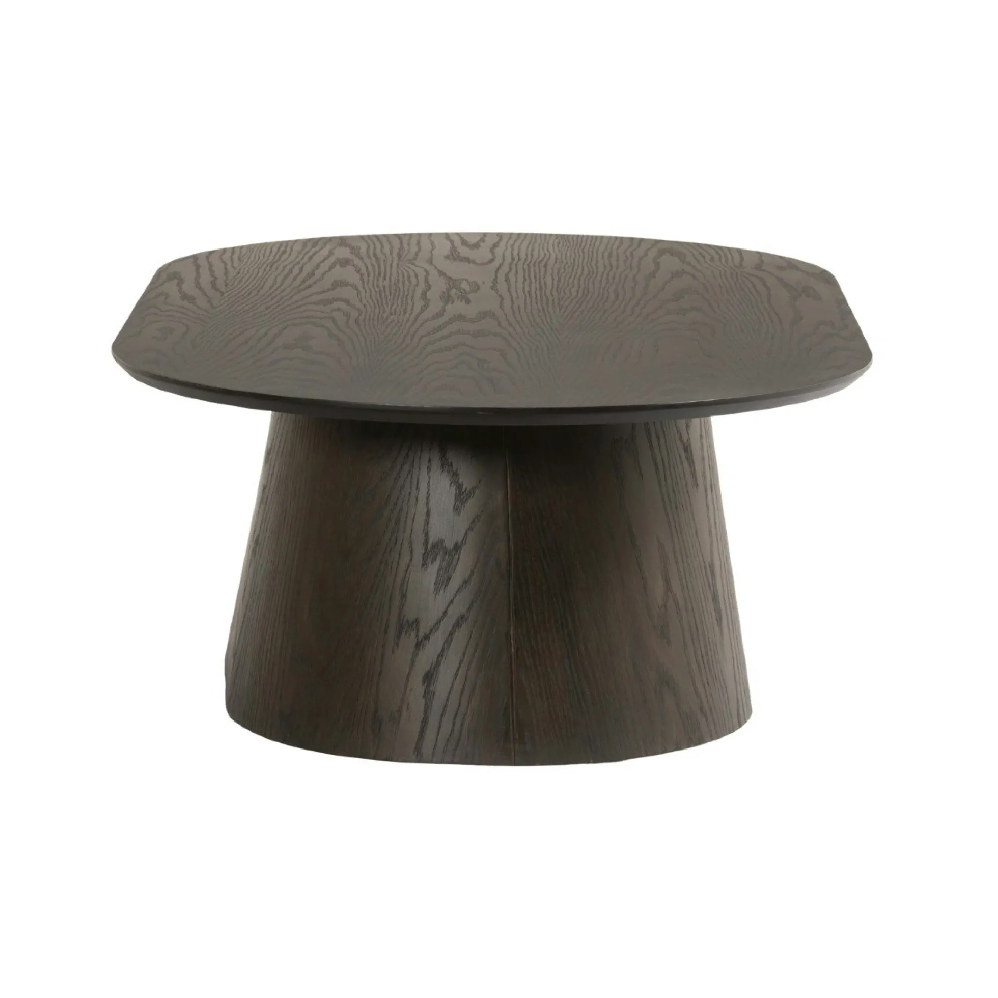 Table basse ovale en chêne brun LOREN