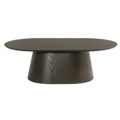 Table basse ovale en chêne brun LOREN