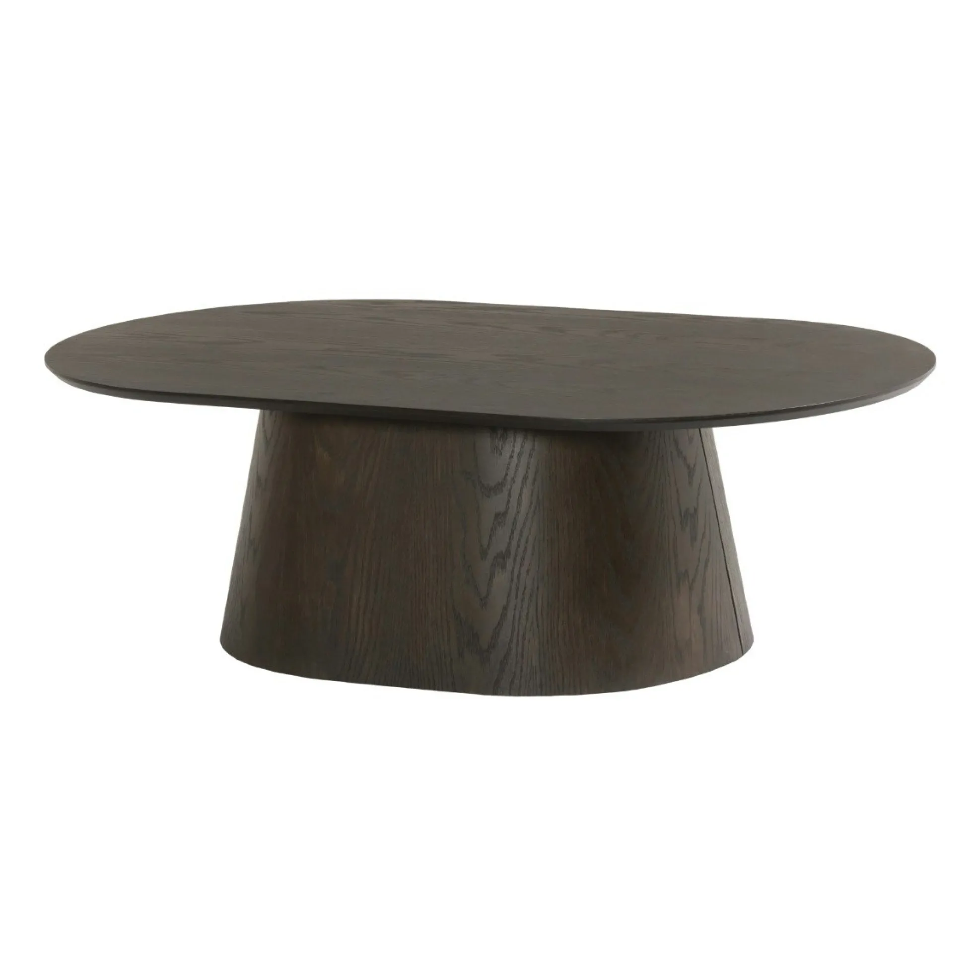 Table basse ovale en chêne brun LOREN