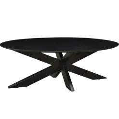 Table basse ovale en marbre noir DUOMO