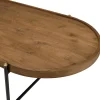 Table basse ovale en teck et métal 140 cm SWING