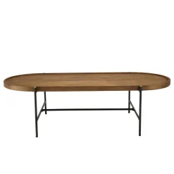 Table basse ovale en teck et métal 140 cm SWING