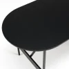 Table basse ovale noire bois et métal CORUMBA