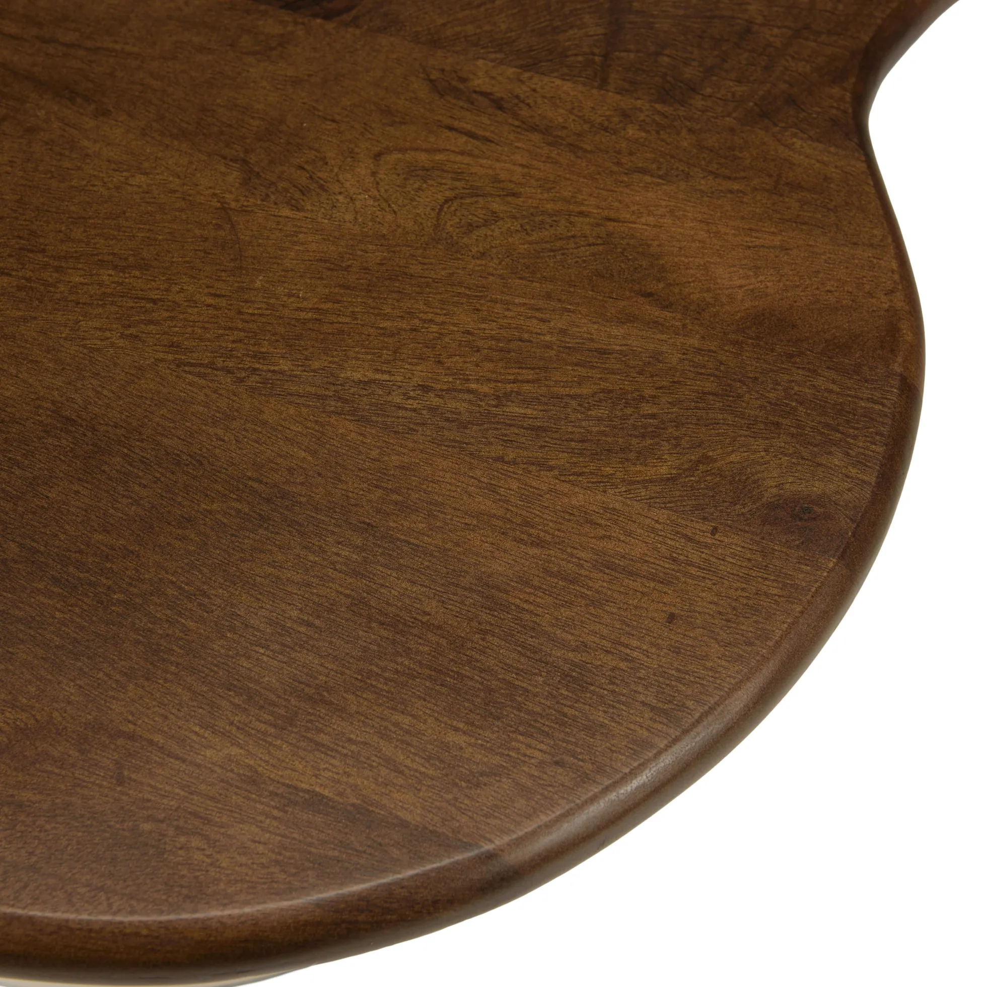 Table basse ovoïde plateau en manguier pied ivoire TOSCA