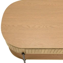 Table basse pin 2 plateaux bords arrondis ALMEIRA