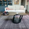Table basse pivotante en céramique bronze LOMBARDIE