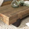 Table basse poutre en bois massif recyclé MATT