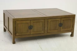 Table basse rectangle hévéa 125x75x46cm MAORI