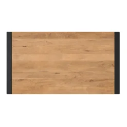 Table basse rectangulaire bois clair métal noir MILORA