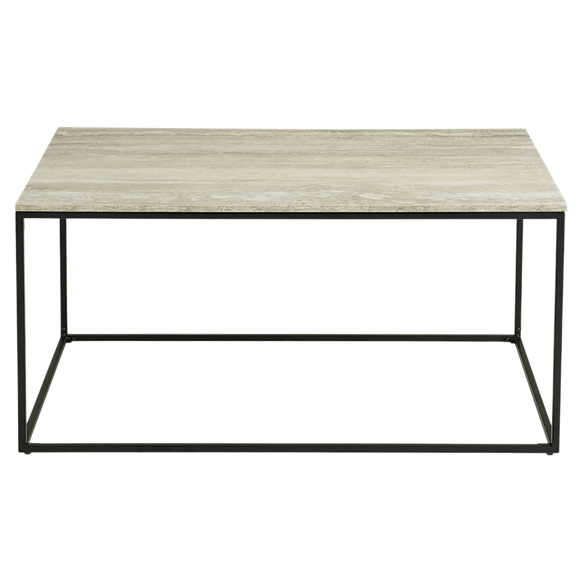 Table basse rectangulaire effet travertin VARDE