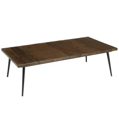 Table basse rectangulaire lames bois recyclé KORKAI