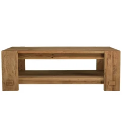 Table basse rectangulaire 2 plateaux bois recyclé DENVER