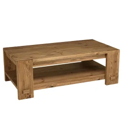 Table basse rectangulaire 2 plateaux bois recyclé DENVER
