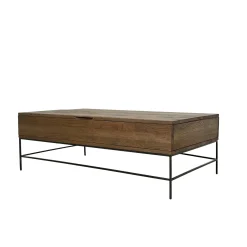 Table basse relevable chêne massif HUDSON