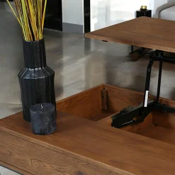 Table basse relevable rectangulaire en chêne massif OKA