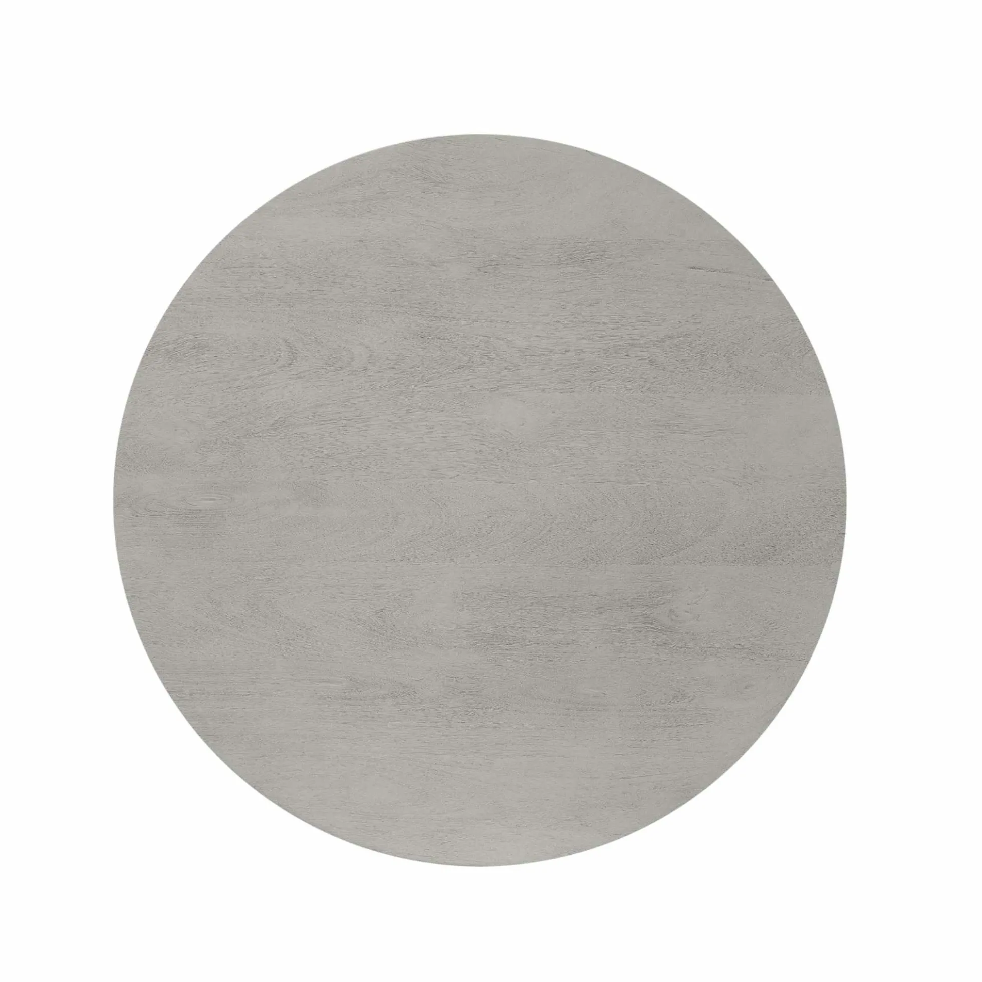 Table basse ronde bois gris à pied rainuré CALERO