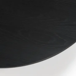 Table basse ronde 90 cm bois et métal noir CORUMBA