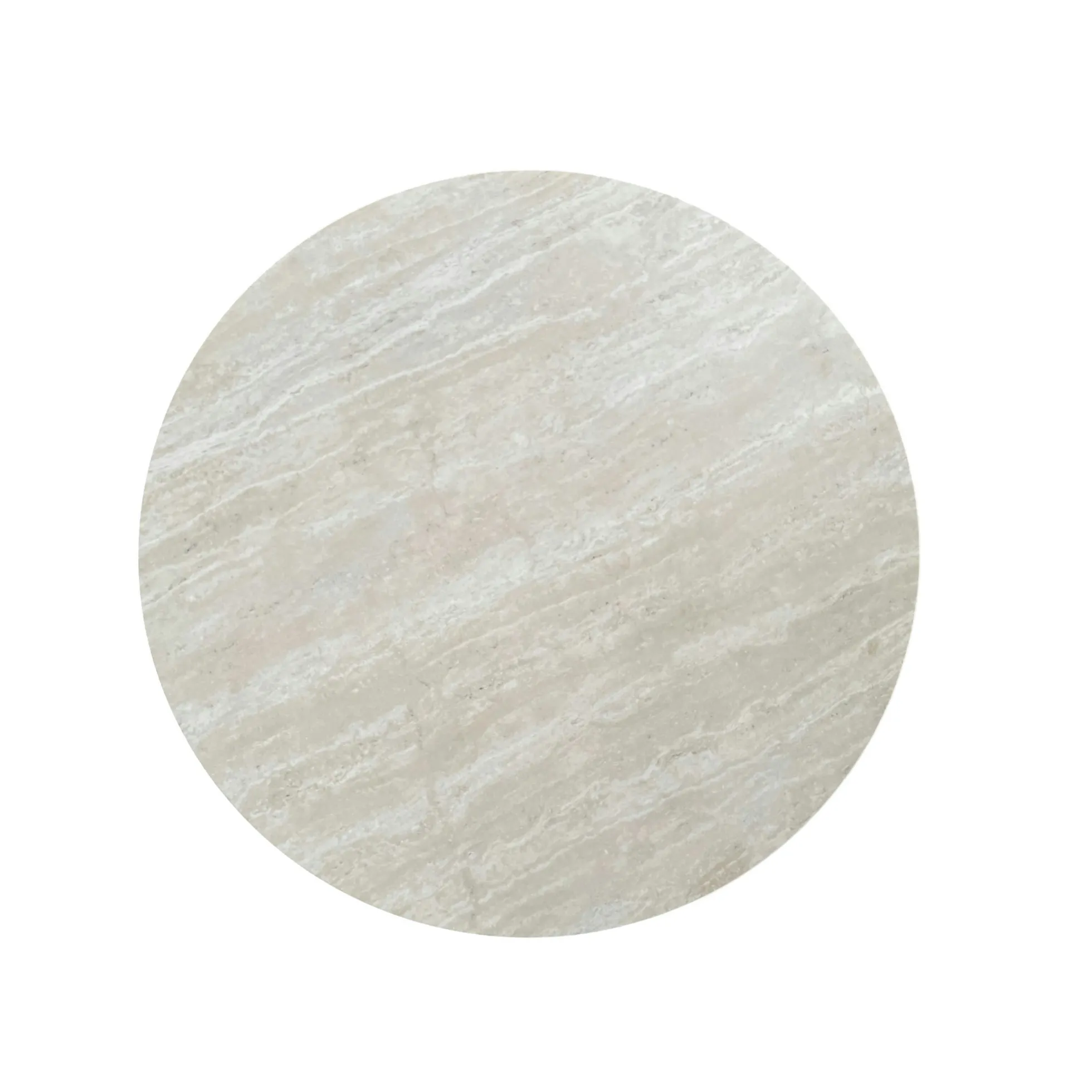 Table basse ronde céramique effet travertin (x3) LOMBARDIE