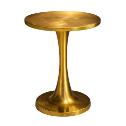 Table basse ronde dorée en aluminium Ø45 cm KANO