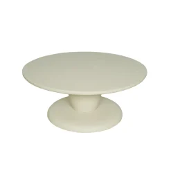 Table basse ronde en bois sable à pied central ALMA