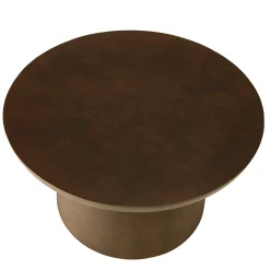 Table basse ronde en béton marron D70cm CALVI