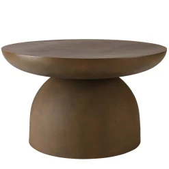 Table basse ronde en béton marron D70cm CALVI