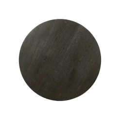 Table basse ronde en chêne brun LOREN