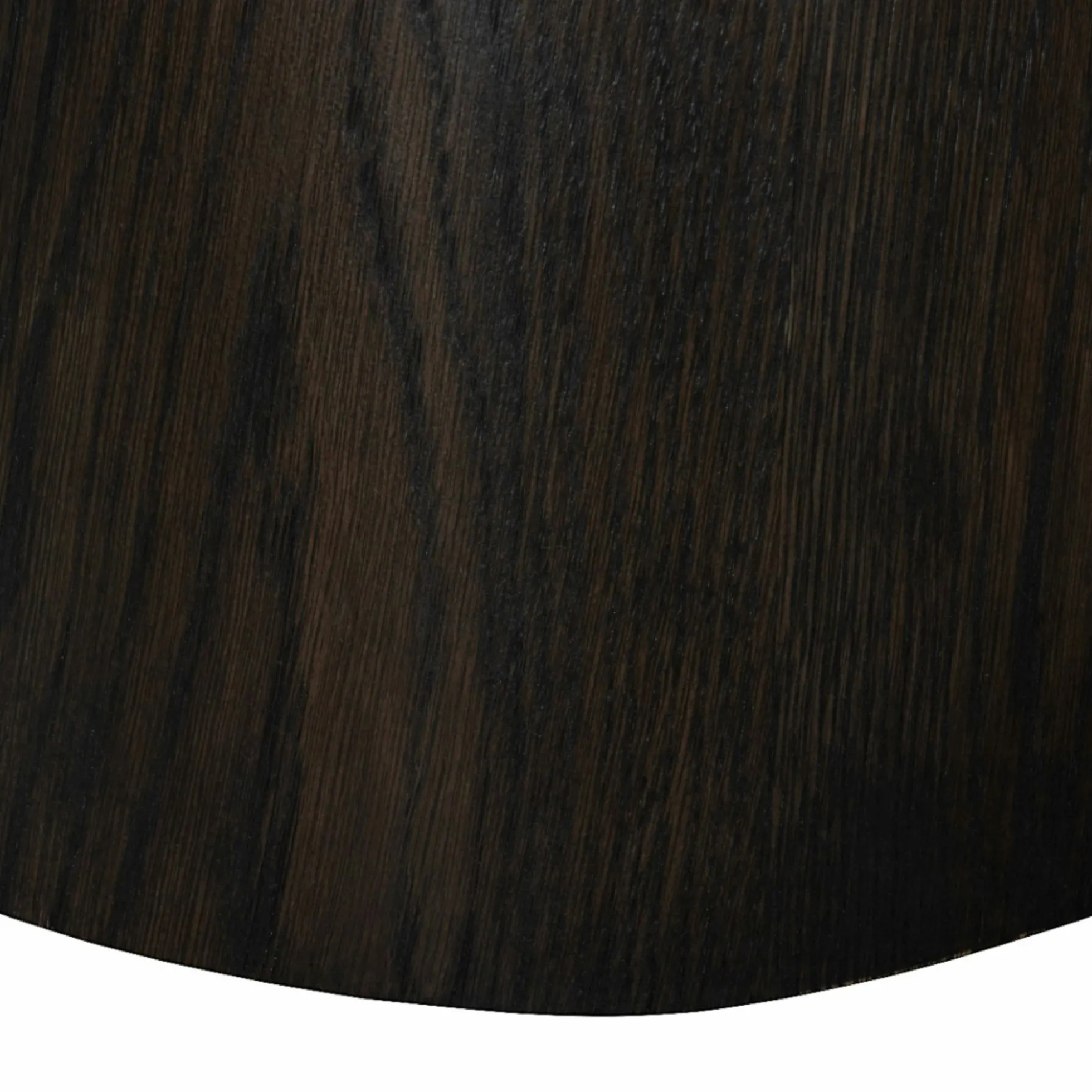 Table basse ronde en chêne brun LOREN