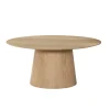 Table basse ronde en chêne clair LOREN
