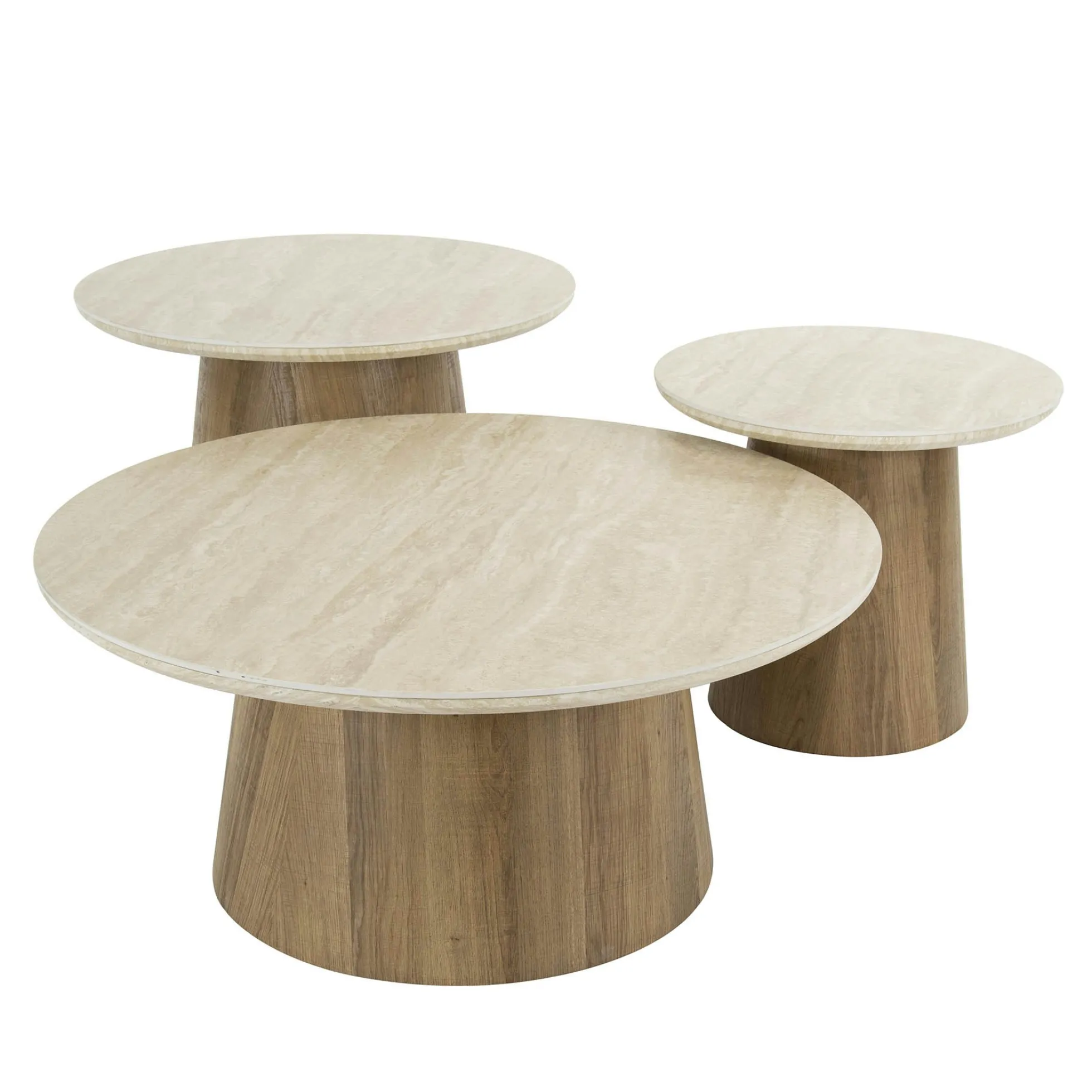 Table basse ronde en céramique (set de 3) ASCOLI