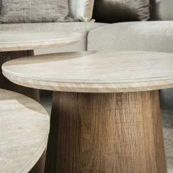 Table basse ronde en céramique (set de 3) ASCOLI