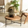 Table basse ronde en teck 56,5 cm SWING