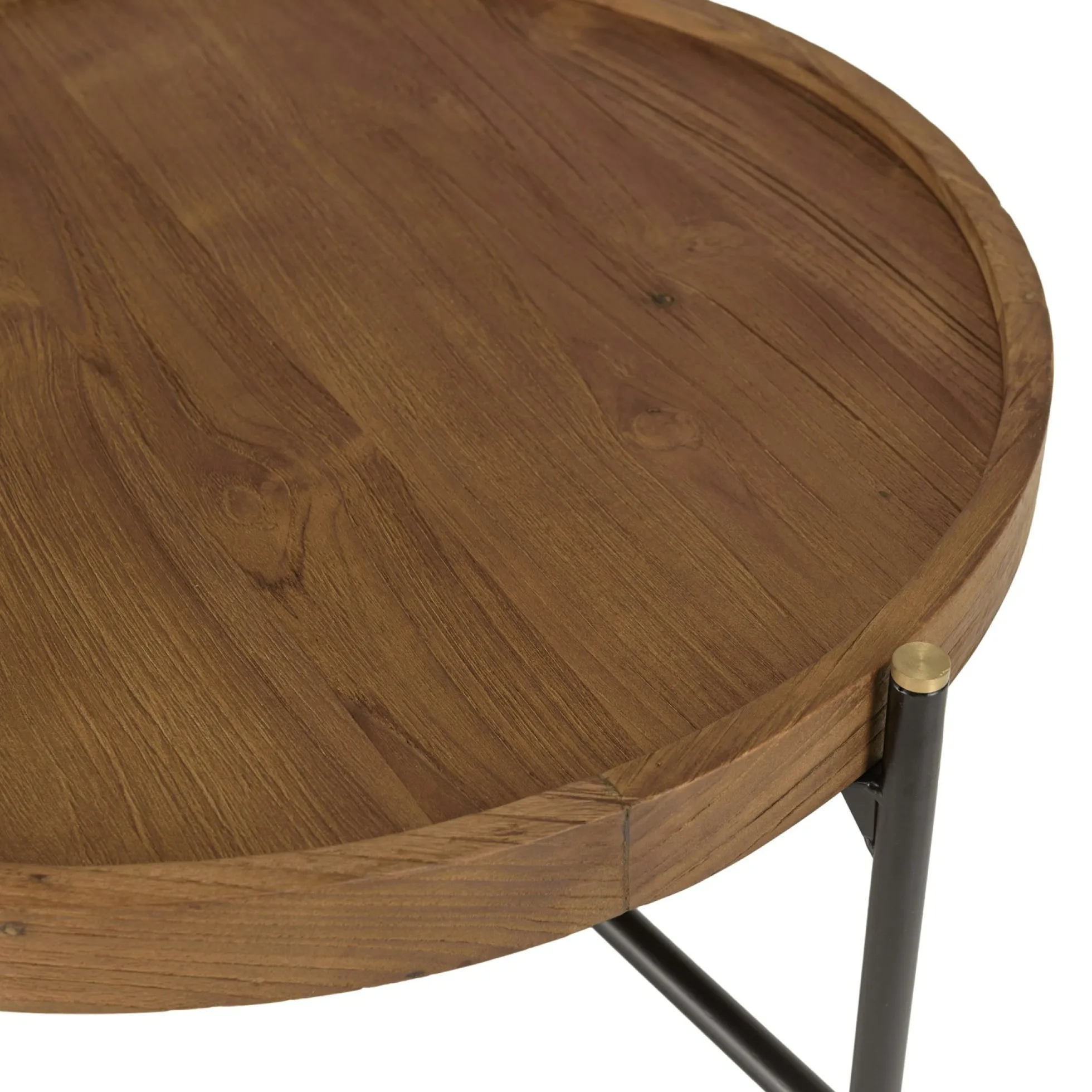 Table basse ronde en teck 56,5 cm SWING