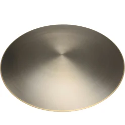 Table basse ronde métal argenté bord doré D120 cm ZALA