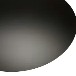 Table basse ronde métal noir pied central doré ZALA