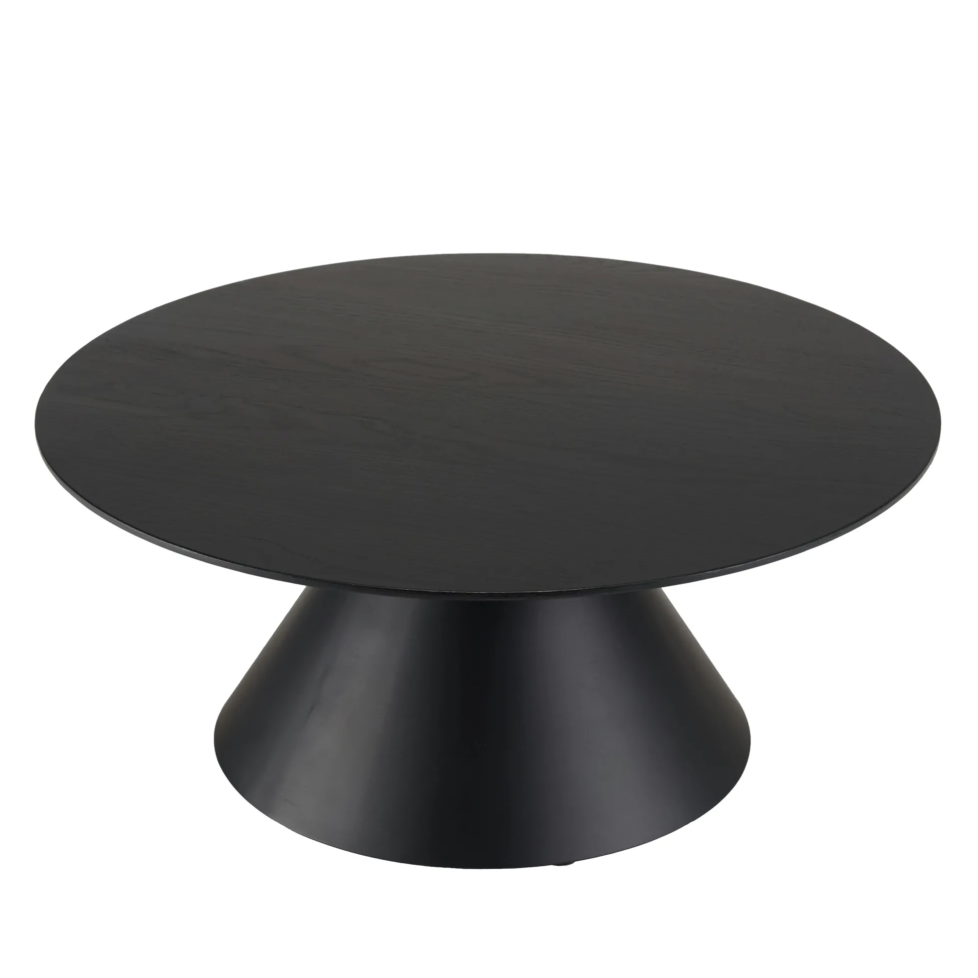 Table basse ronde pied cône bois et métal 78 cm CORUMBA
