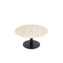 Table basse ronde relevable céramique effet chêne LUGANO