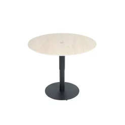 Table basse ronde relevable céramique effet chêne LUGANO