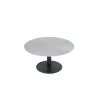 Table basse ronde relevable céramique grise Ø90 cm LUGANO