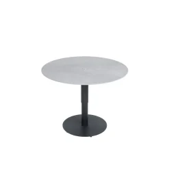 Table basse ronde relevable céramique grise Ø90 cm LUGANO