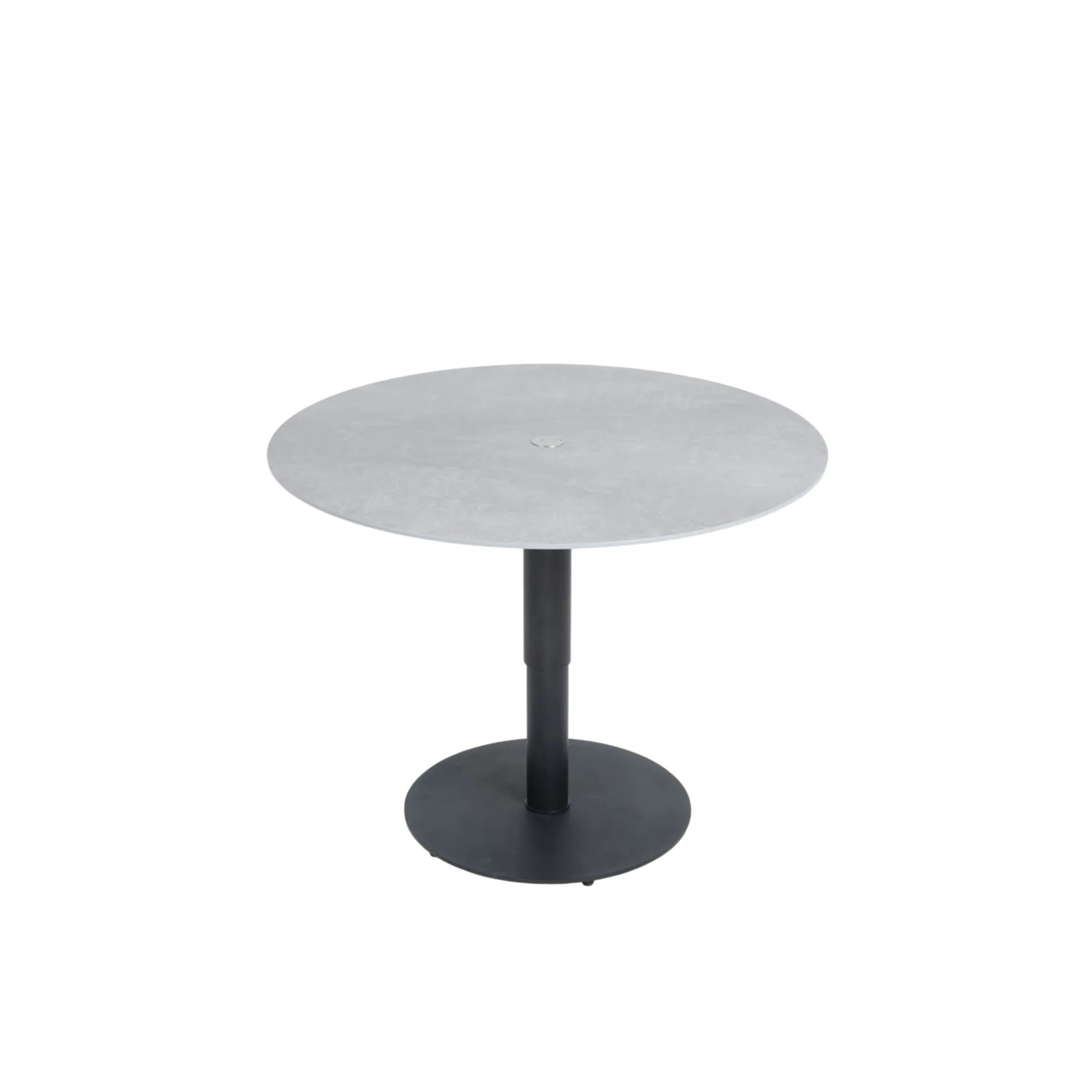 Table basse ronde relevable céramique grise Ø90 cm LUGANO