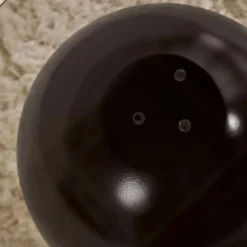 Table basse ronde verre fumé - 3 pieds boules noirs KOCHI