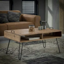 Table basse scandinave bois massif 100 cm MELBOURNE