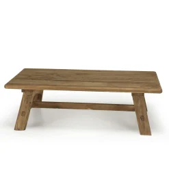 Table basse tréteaux bois recyclé 140 cm DENVER